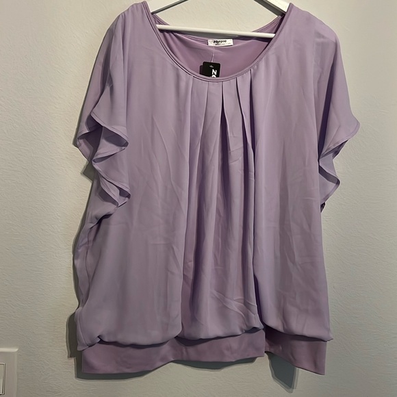 zeagoo Tops - Lavender womens plus size blouse